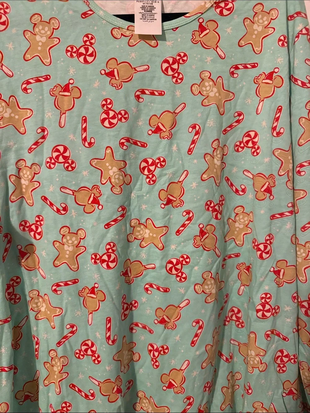 Disney Mint Gingerbread & Candy Cane Women’s Pajama Set